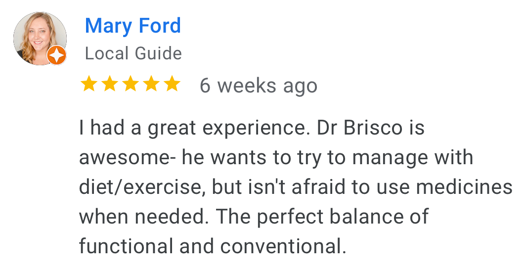 Patient review screenshot