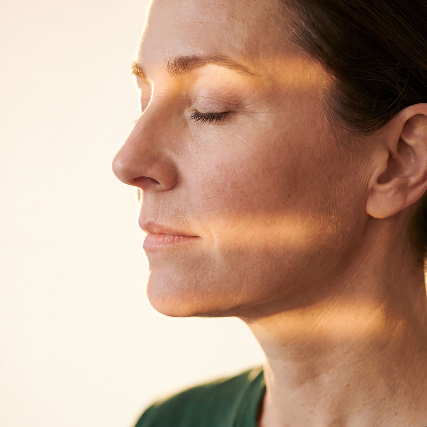 Woman in warm natural light