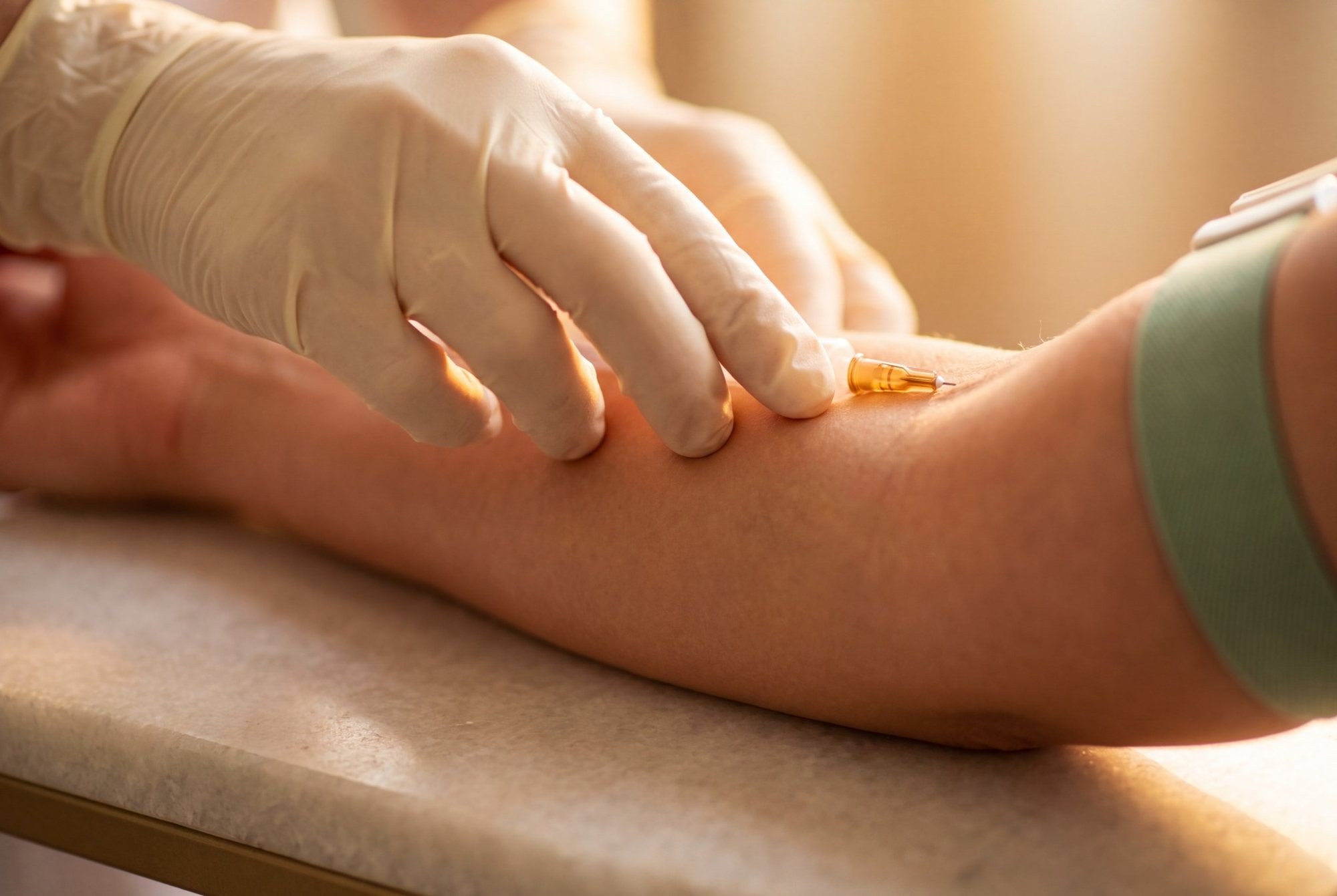 Blood draw for diagnostic lab testing